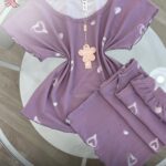 بيجامة نص كم شكل قلب