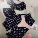 بيجامة نص كم شكل هلال